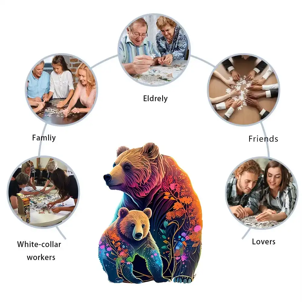 Bears Family Wooden Jigsaw Puzzle - Image 7