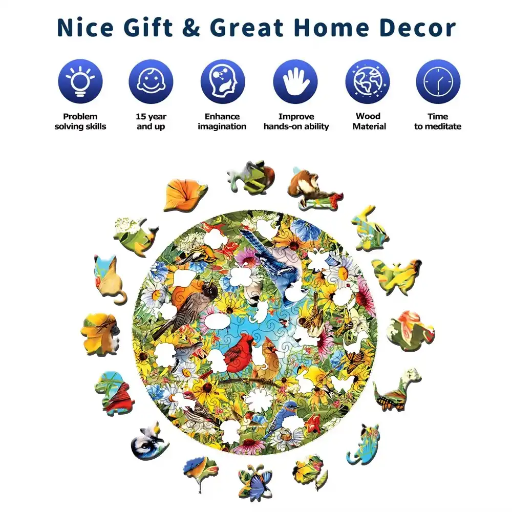 Birds of Paradise Wooden Jigsaw Puzzle - Image 2