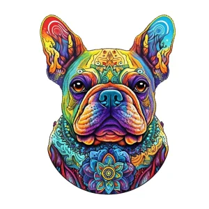 Buldog Shaped Wooden Jigsaw Puzzle
