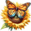 Butterfly On Sunflower Wooden Jigsaw Puzzle