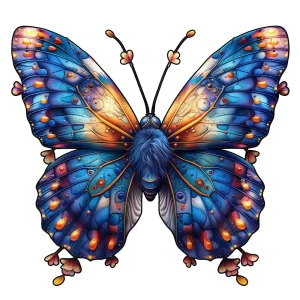 Butterfly-Shaped Wooden Jigsaw Puzzle