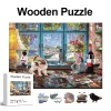 Cats At Home Wooden Jigsaw Puzzle