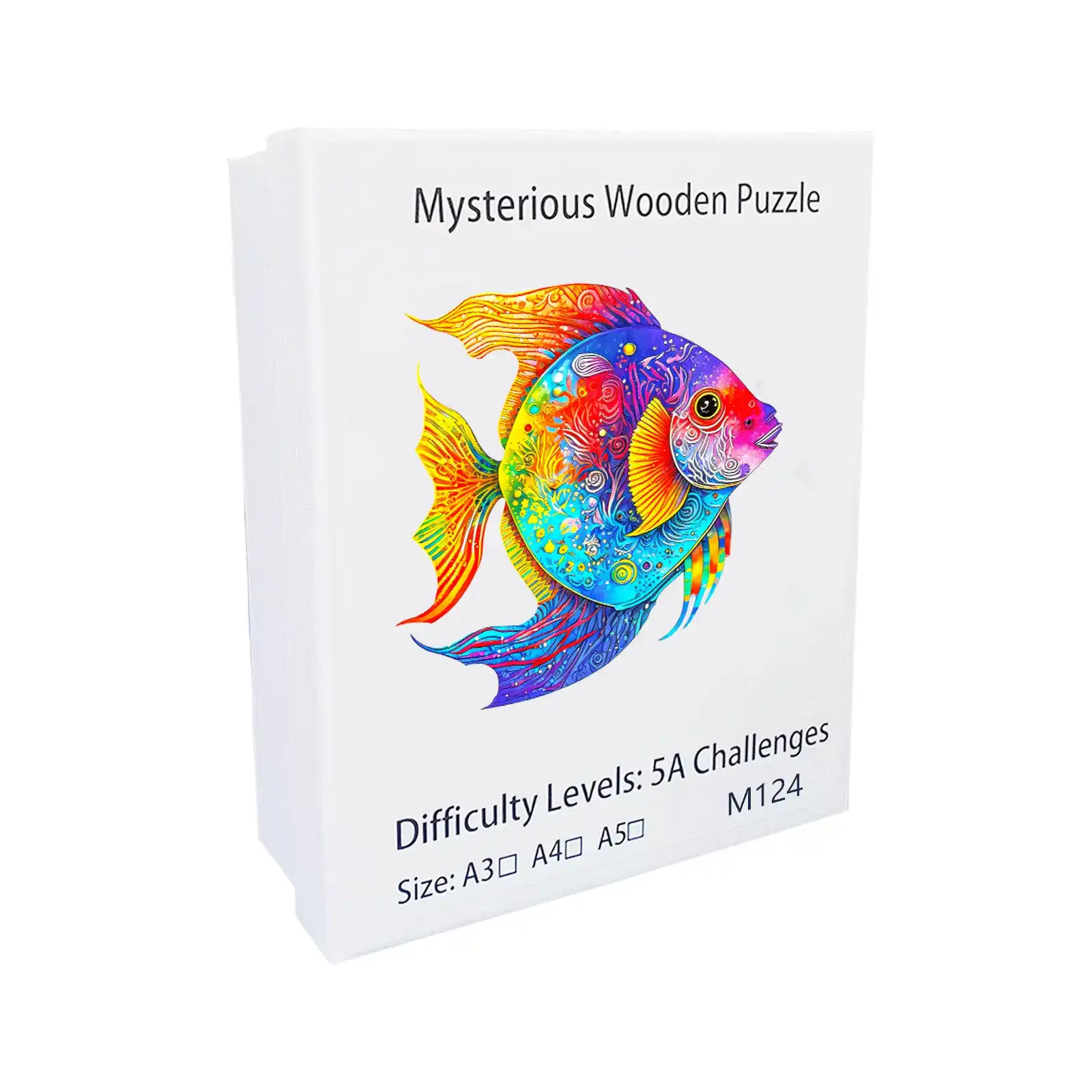 Colorful Fish Pattern Wooden Jigsaw Puzzle - Image 2