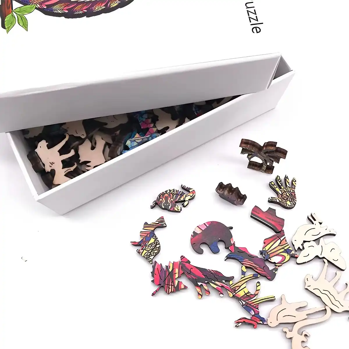 Colorful Rabbit Wooden Jigsaw Puzzle - Image 4