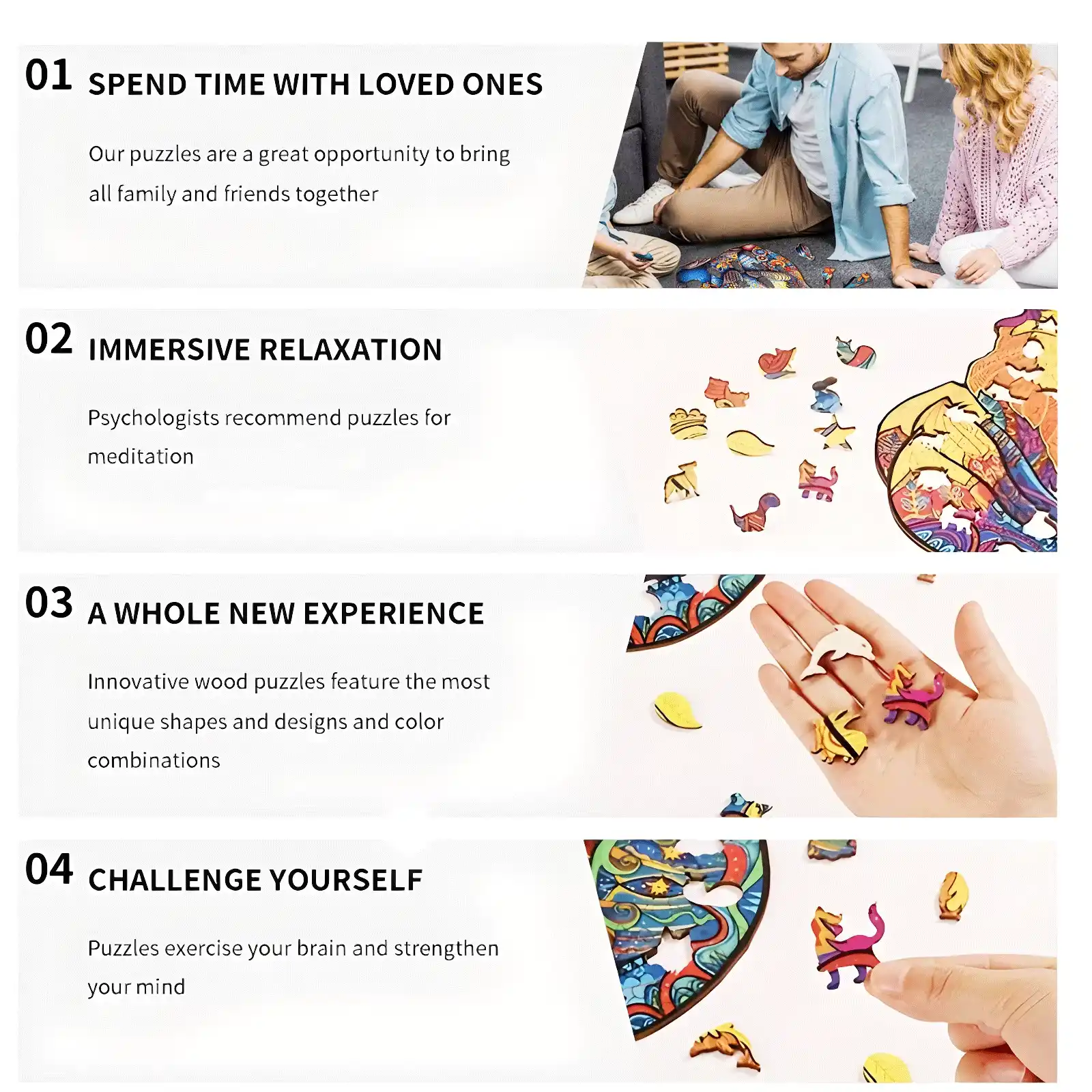 Cute Panda Shaped Wooden Jigsaw Puzzle - Image 5