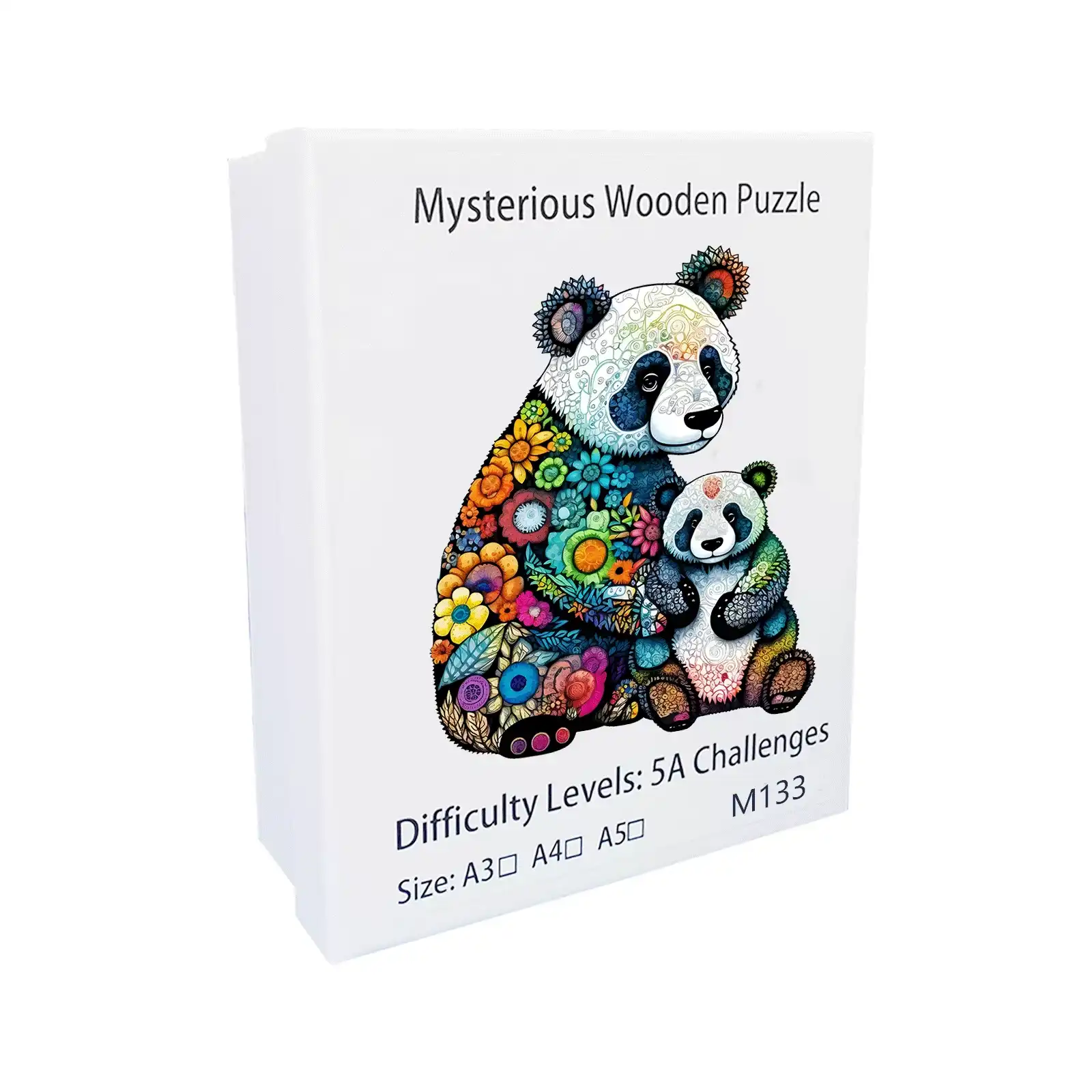 Cute Panda Shaped Wooden Jigsaw Puzzle - Image 2