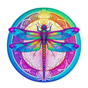 Dragonfly Rounded Wooden Jigsaw puzzle