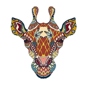 Giraffe Shape Wooden Jigsaw Puzzle