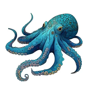 Octopus Shaped Wooden Jigsaw Puzzle