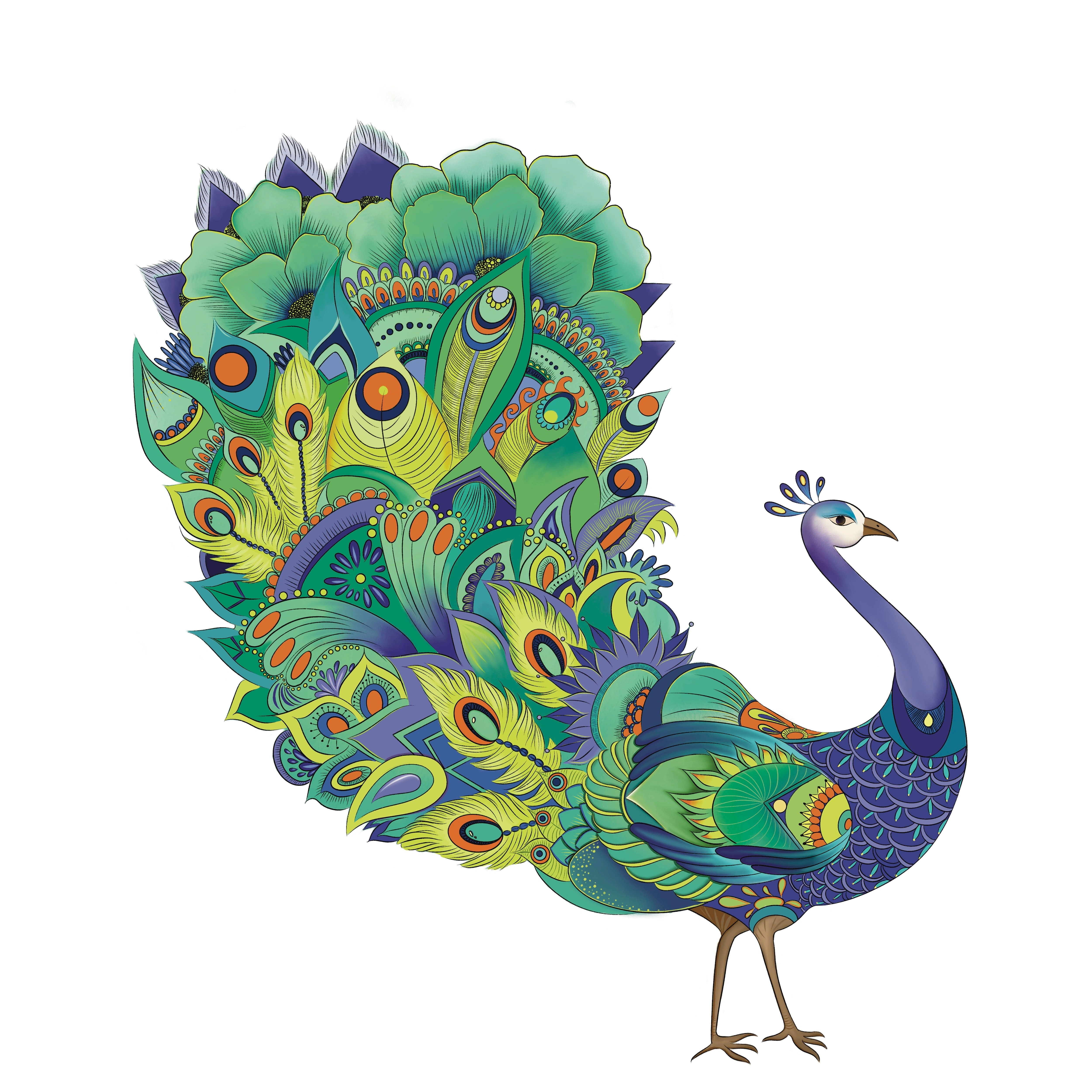 Peacock Shaped Wooden Jigsaw Puzzle