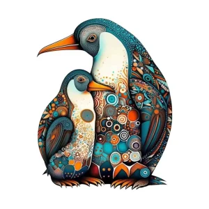 Penguin Shaped Wooden Jigsaw Puzzle