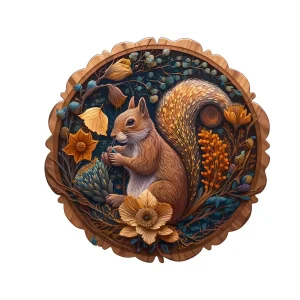 Squirrel Rounded Wooden Jigsaw Puzzle