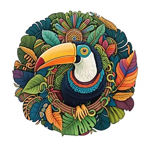 Toucan Rounded Wooden Jigsaw Puzzle