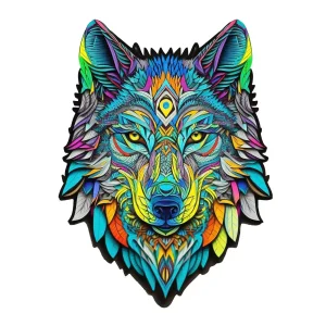 Wolf Pattern Wooden Jigsaw Puzzle