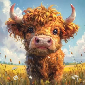 A Cow In A Meadow Wooden Jigsaw Puzzle
