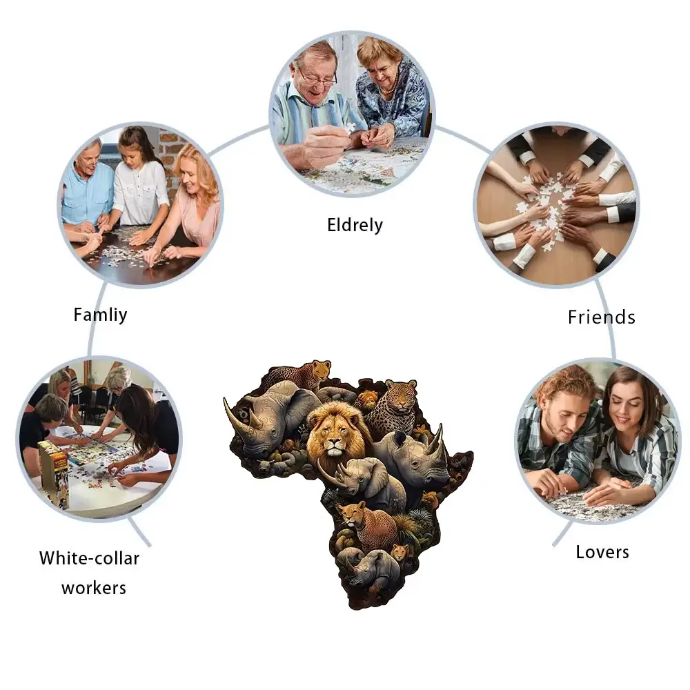 Africa Wildlife Wooden Jigsaw Puzzle - Image 6