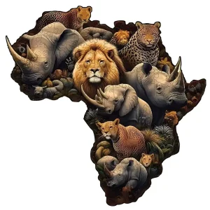Africa Wildlife Wooden Jigsaw Puzzle