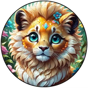 Baby Lion Wooden Jigsaw Puzzle