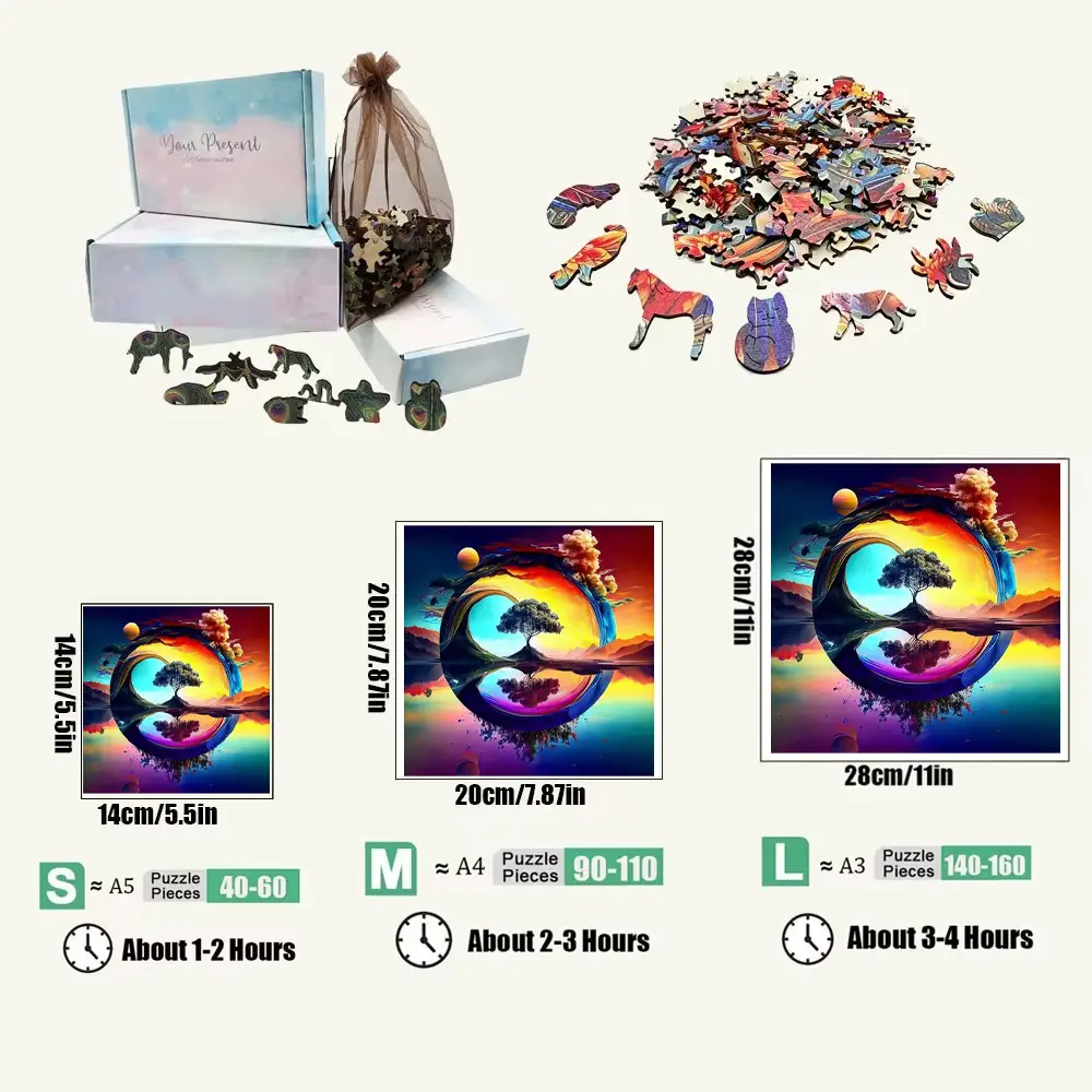 Beautiful Tree Wooden Jigsaw Puzzle - Image 2