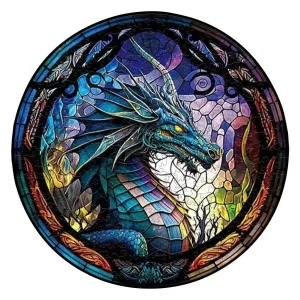 Blue Dragon Wooden Jigsaw Puzzle