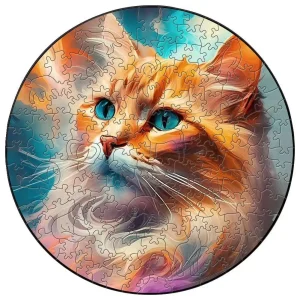 Blue-Eyed Cat Wooden Jigsaw Puzzle