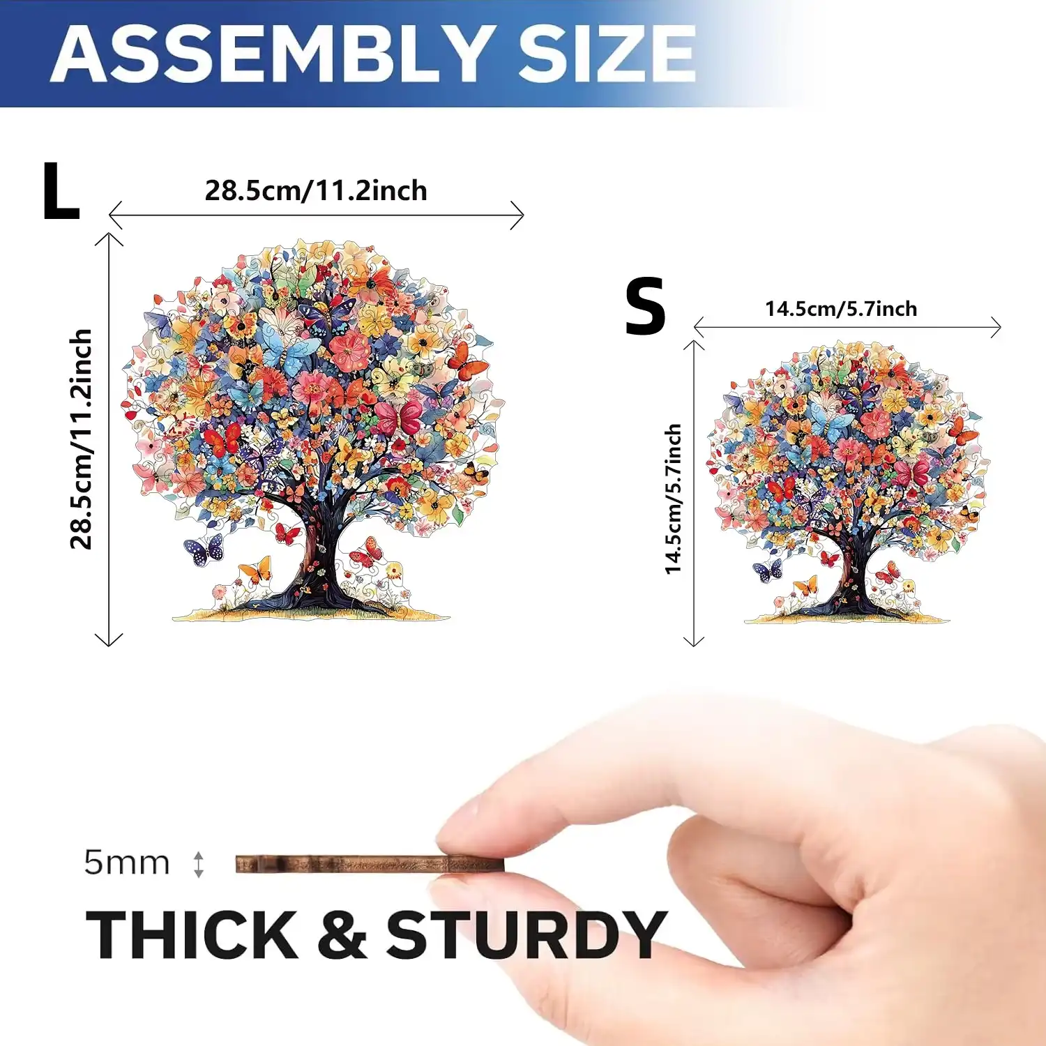 Butterfly Tree Wooden Jigsaw Puzzle - Image 3