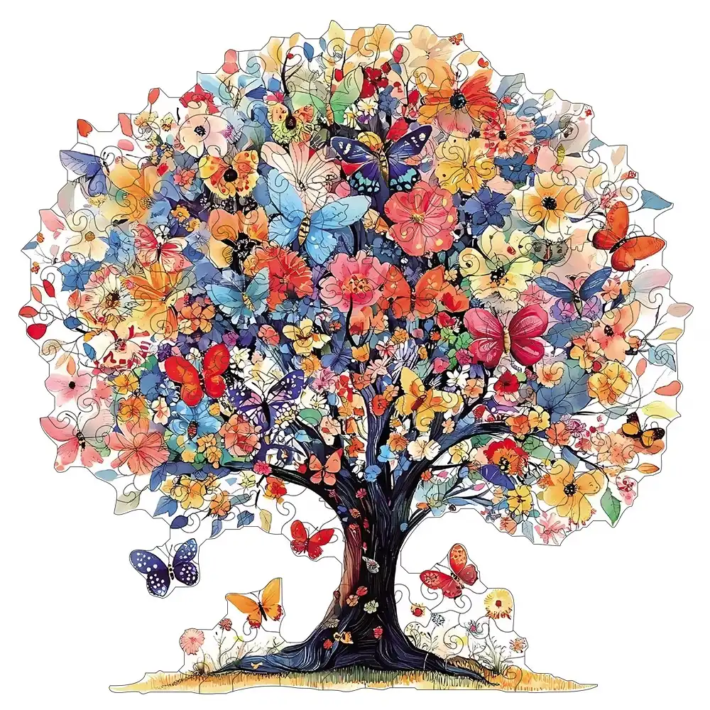 Butterfly Tree Wooden Jigsaw Puzzle