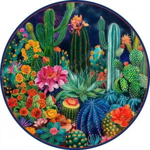 Cactuses Wooden Jigsaw Puzzle