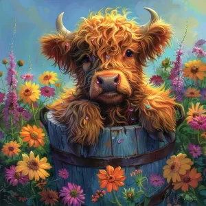Calf In Bucket Wooden Jigsaw Puzzle