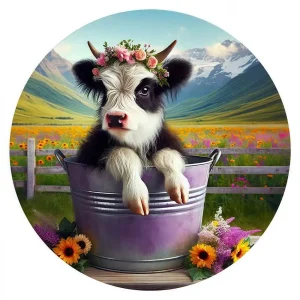 Calf In The Bucket Wooden Jigsaw Puzzle