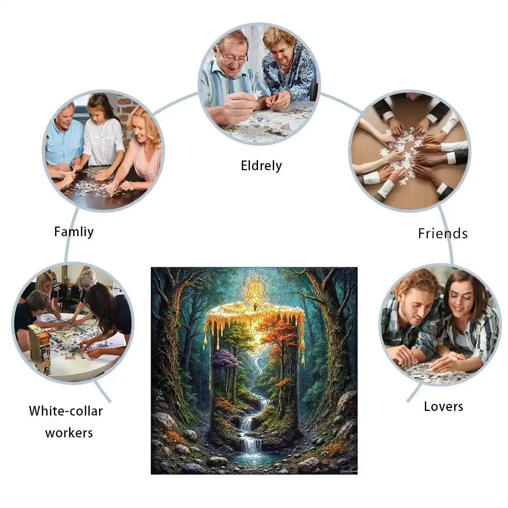 Candlelit Scenery Wooden Jigsaw Puzzle - Image 4