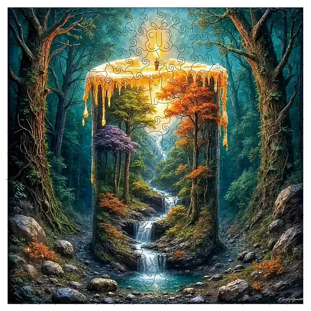 Candlelit Scenery Wooden Jigsaw Puzzle