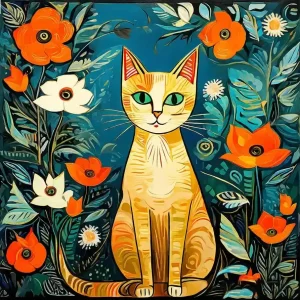 Cartoon Cat Wooden Jigsaw Puzzle