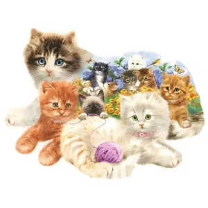Cats Cats Cats Wooden Jigsaw Puzzle