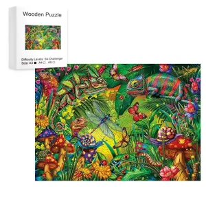 Chameleon Life Wooden Jigsaw Puzzle