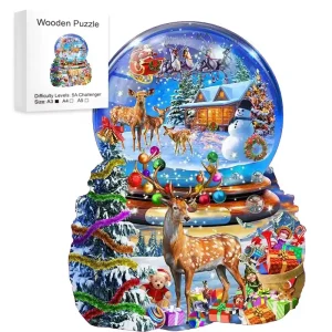 Christmas Deer Wooden Jigsaw Puzzle