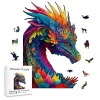 Colored Dragon Wooden Jigsaw Puzzle