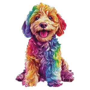 Colorful Cartoon Dog Wooden Jigsaw Puzzle
