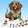 Colorful Dog Wooden Jigsaw Puzzle