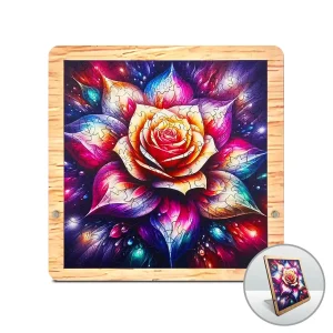 Colorful Flower Premium Wooden Jigsaw Puzzle