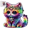 Colorful Kitten Wooden Jigsaw Puzzle
