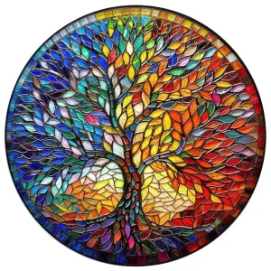 Colorful Tree Of Life Wooden Jigsaw Puzzle
