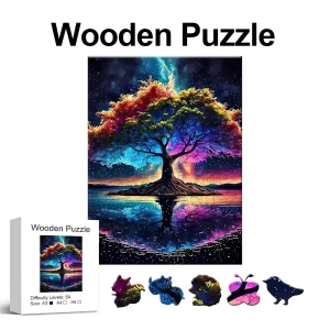 Colorful Tree Wooden Jigsaw Puzzle