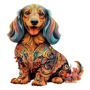 Creative Dachshund Dog Wooden Jigsaw Puzzle