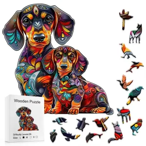 Dachshund Dog Wooden Jigsaw Puzzle