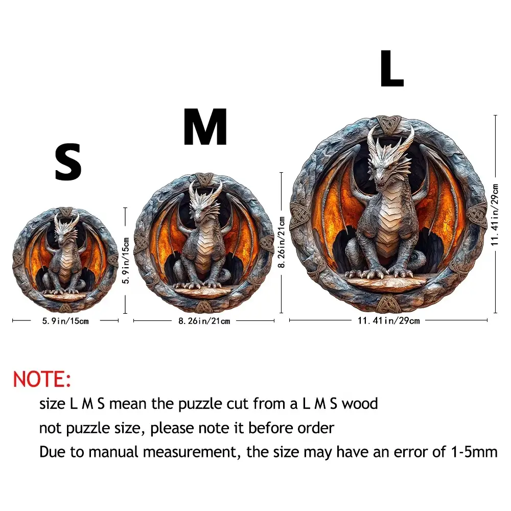 Dragon Wooden Jigsaw Puzzle - Image 4