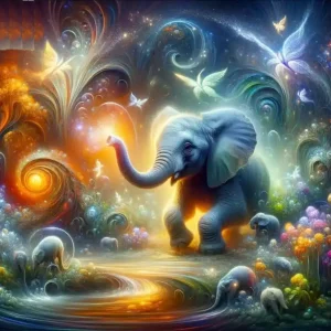 Elephant Fantasy Wooden Jigsaw Puzzle