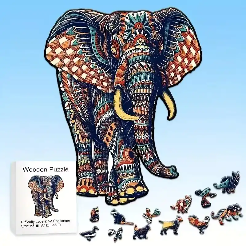 Elephant Wooden Jigsaw Puzzle