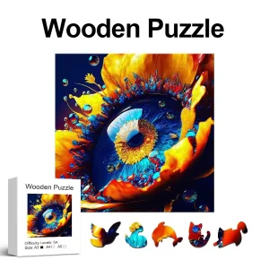 Eye of Flower Wooden Jigsaw Puzzle