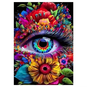 Flower Eye Wooden Jigsaw Puzzle